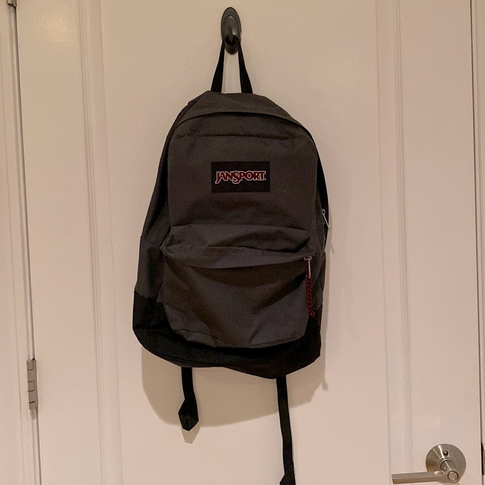 dark gray jansport backpack